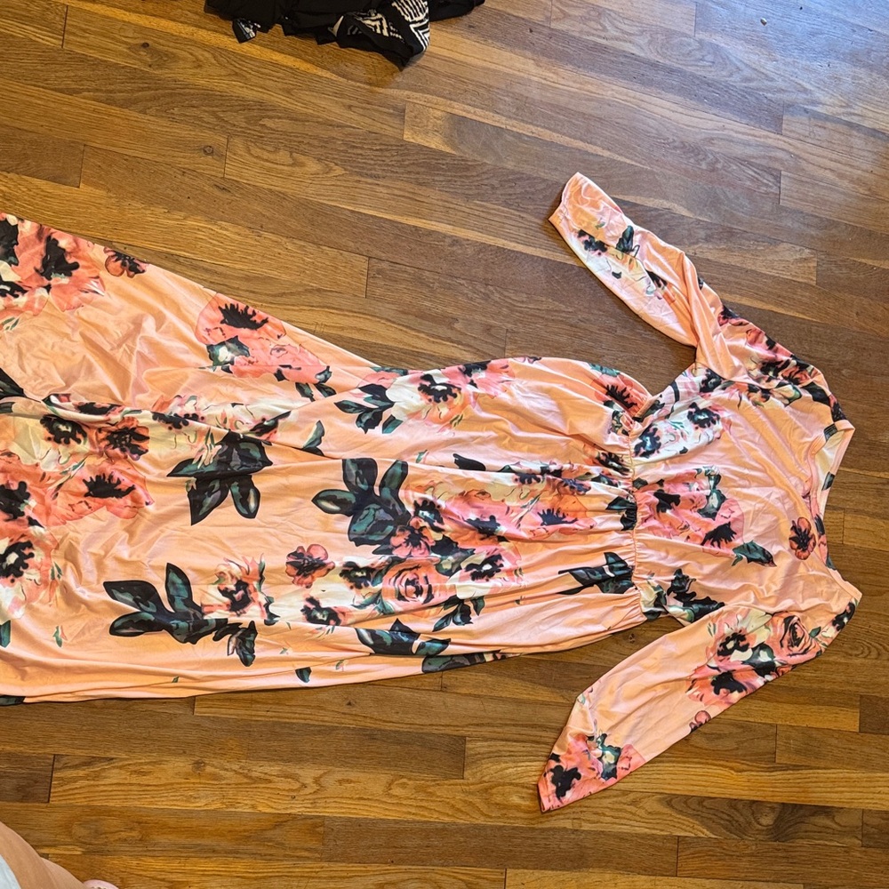 Floral Long Sleeve Maxi Dress